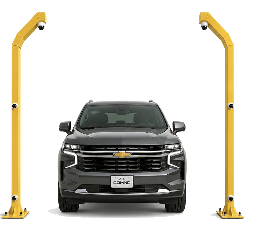 COMND Scan Gate with fixed camera positions surrounding a vehicle lane